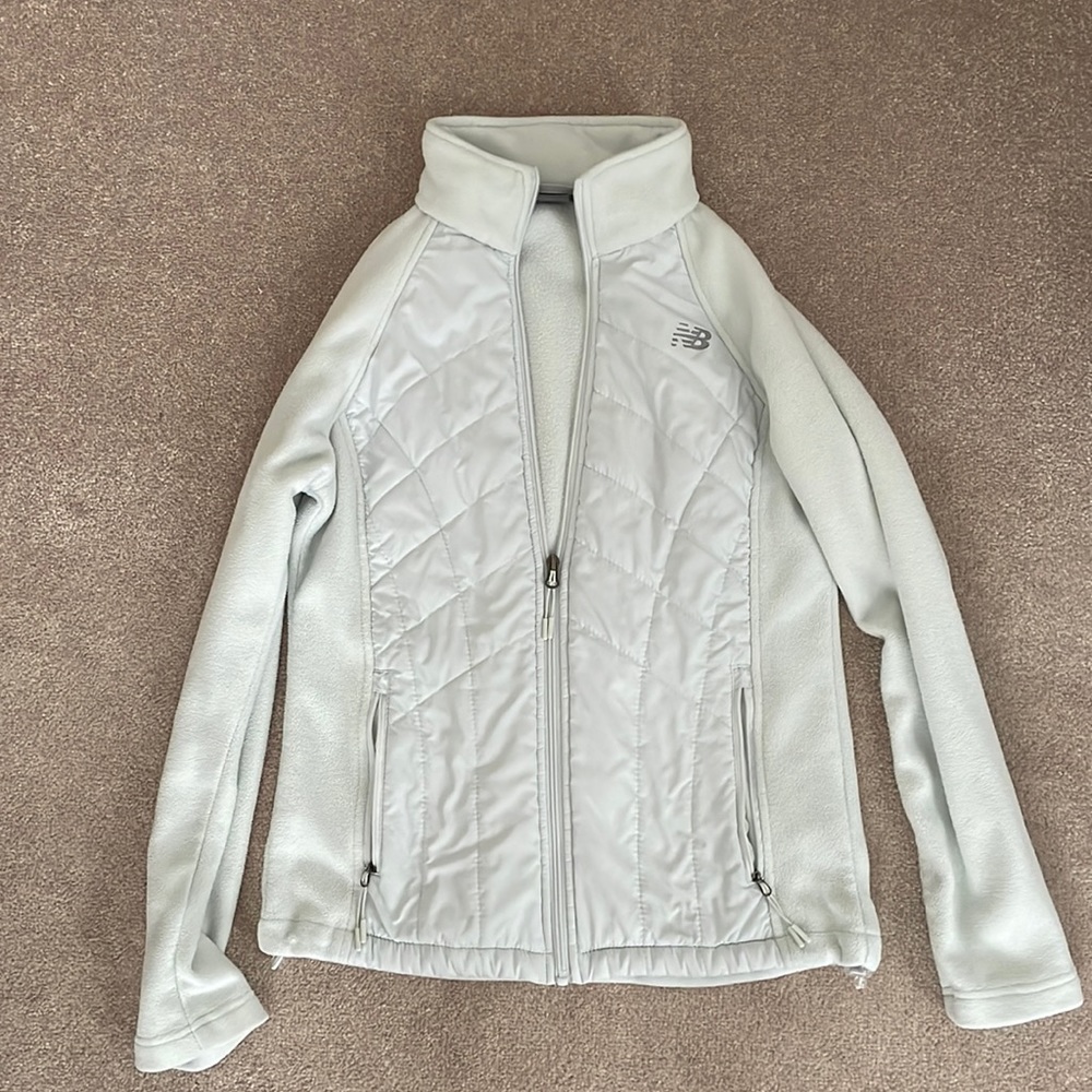 Worn in New Balance fleece jacket size small